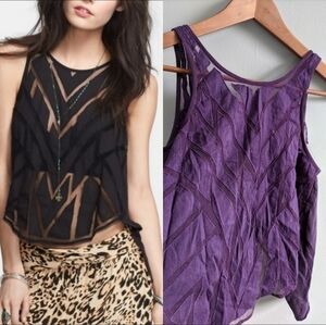 FREE people ethereal daze Ginger sheer panel tank